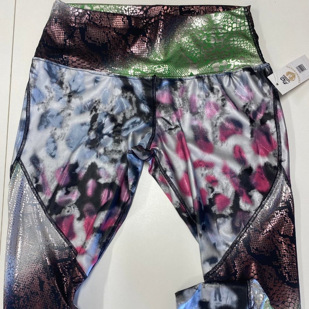 Astrid Underground NWOT Multi Color Snake High Waist Water Legging Small